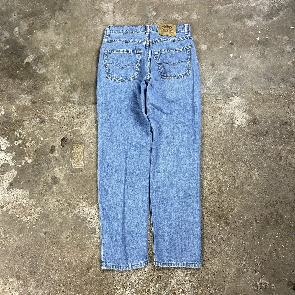 Vintage 80s Levi's The Big Jean Student 555 Jeans Youth Size 30x30 Blue Denim